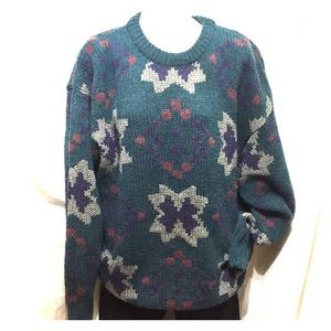 Vintage warm comfy sweater XL wool blend warm